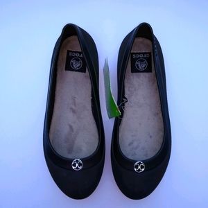 Ladies Crocs size 8 black flats